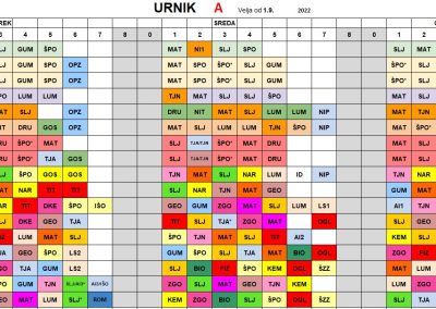 Urnik 22-23 A